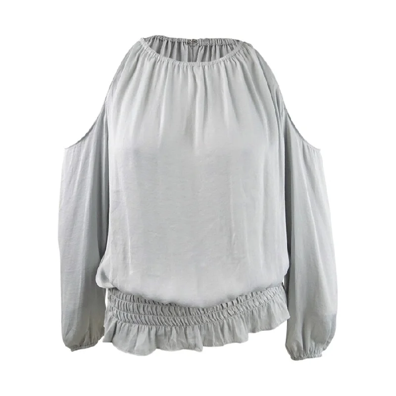 Alfani Women's Smocked Cold-Shoulder Top Modern Women's 