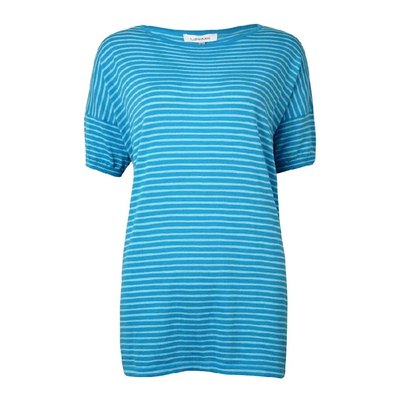 Calvin Klein Women's Striped Knit Dolman Cotton Top purpose