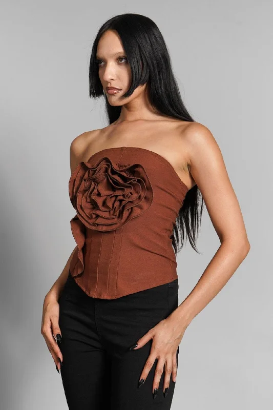 Rosie Corset Top Monochromatic All - in - one