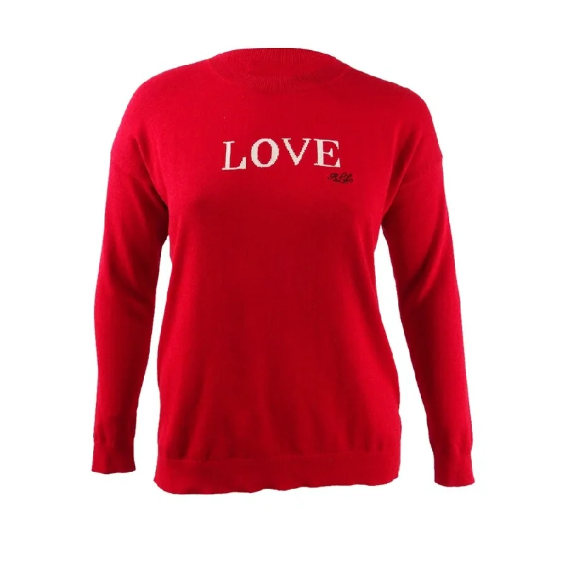 Lauren Ralph Lauren Women's Love Cotton-Blend Sweater Sporty Women's Athleisure 