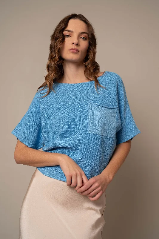 Short Sleeve Dolman with Pocket Relaxed Women's Beachy