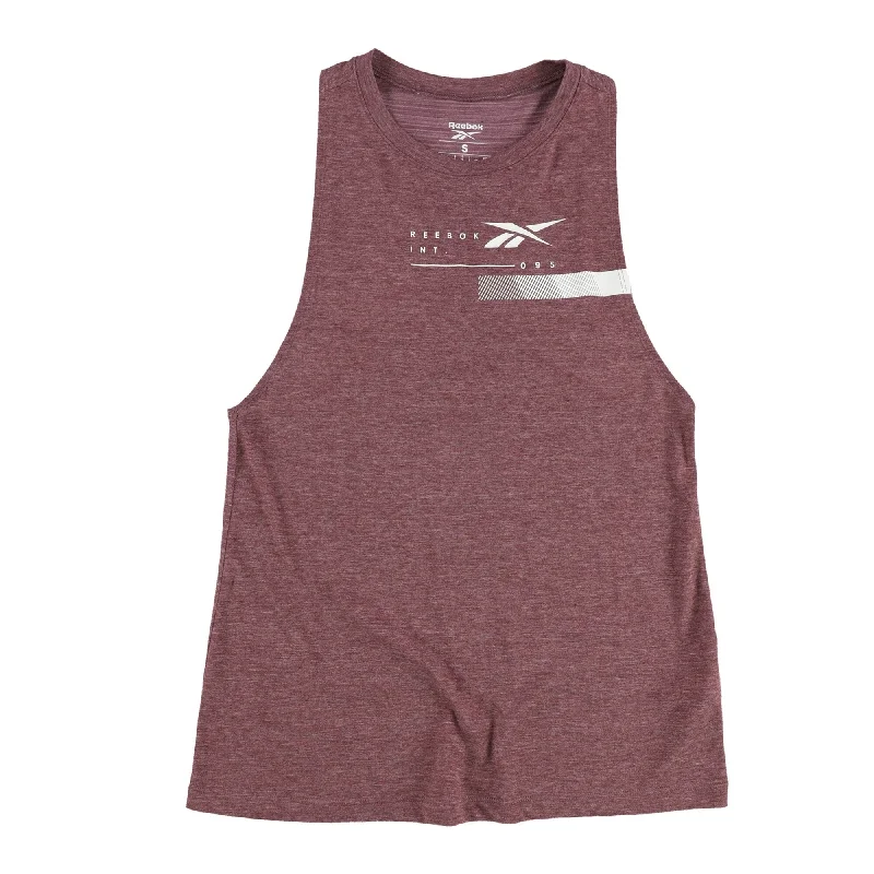 Reebok Womens Int. 095 Muscle Tank Top, Red, Small Refined Women's Hand - crafted