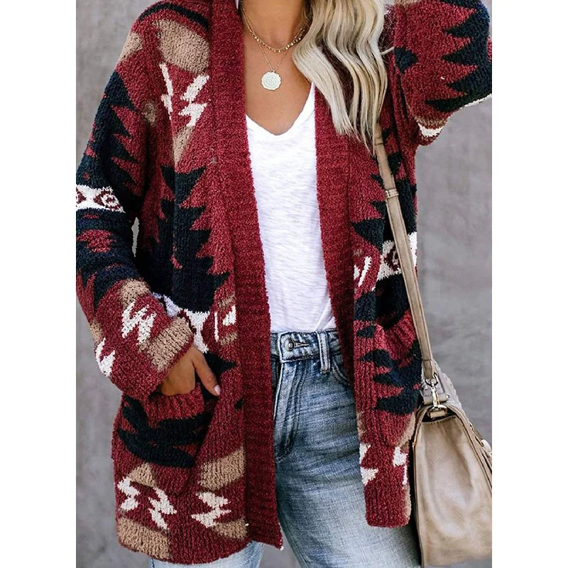 Sidefeel Women Open Front Cardigan Sweater Button Down Knit Sweater Coat Practical Women's Quick - dry