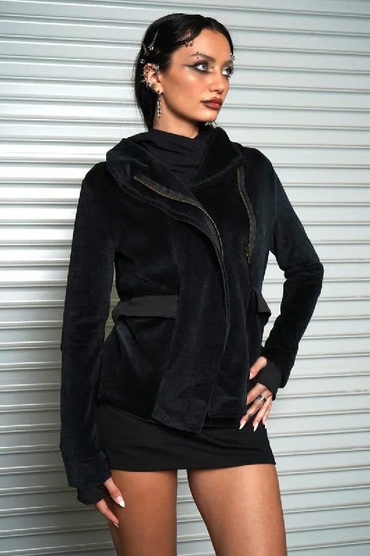 Donna Velveteen Blazer Unique Women's Upcycled