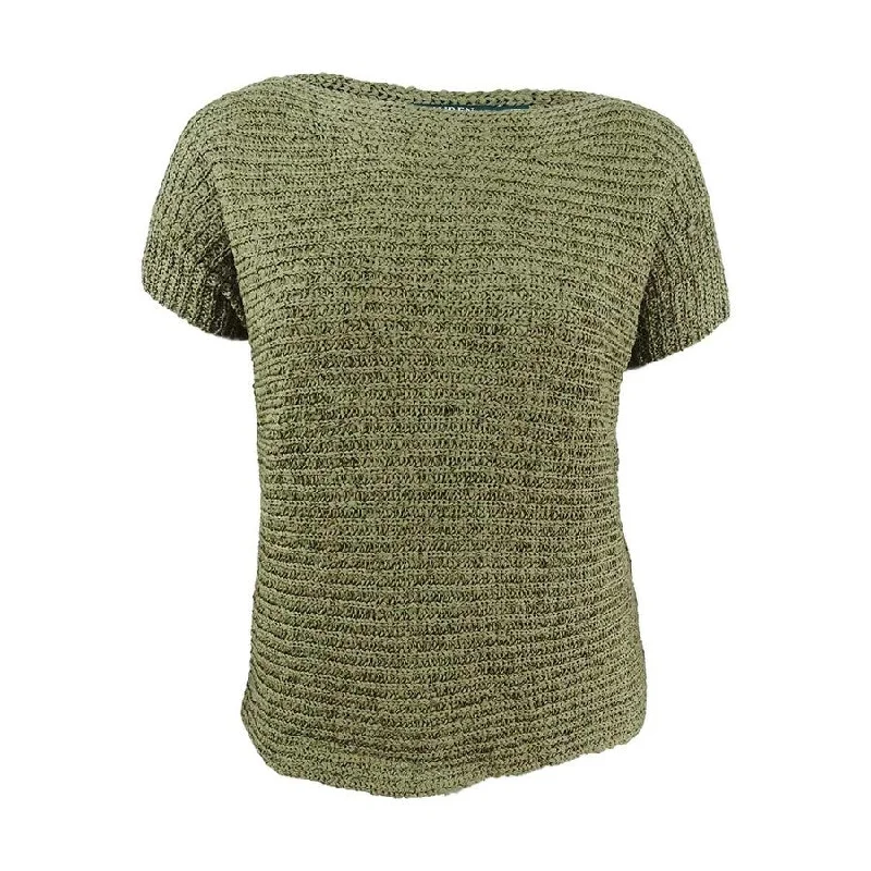 Lauren Ralph Lauren Women's Darbye Tape Crochet Sweater Elegant Women's 