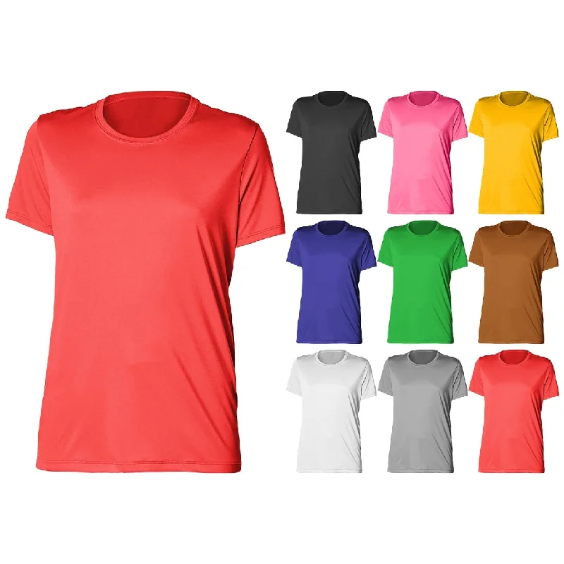 6Piece Womens Plus Size HighPerformance MoistureWicking SlimFit Short Sleeves With Crew Neck Design TShirts Modern Women's 