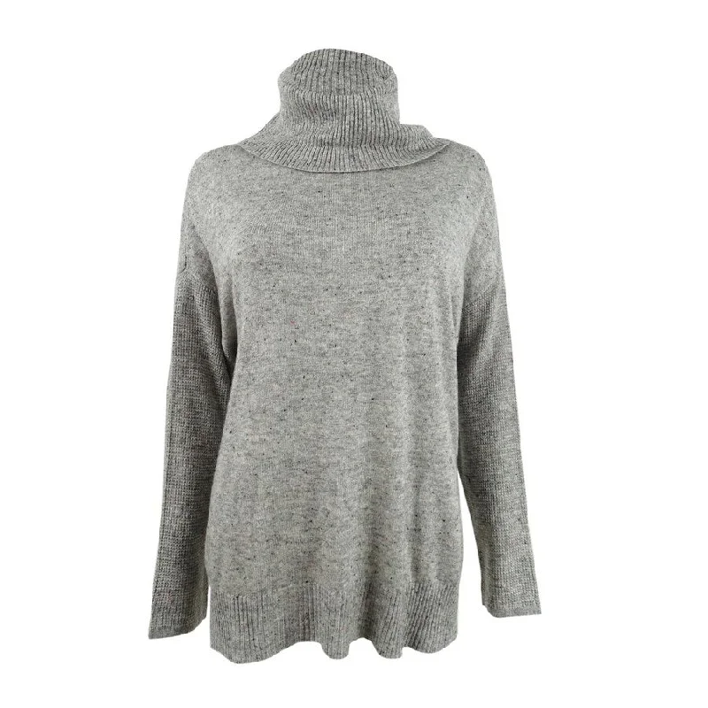 INC International Concepts Women's Melange Cowlneck Sweater Youthful Women's Pop