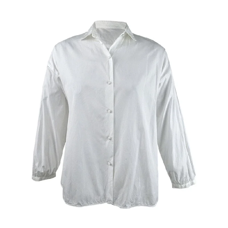 Weekend Max Mara Women's Liana Self-Tie Cotton Shirt Vintage Women's 1970S 