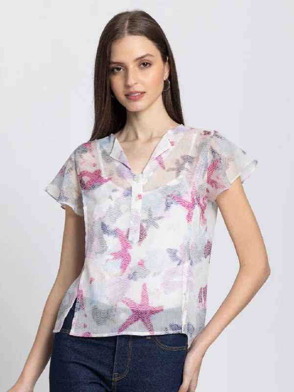 Bowery Top Artistic Women's Hand - painted