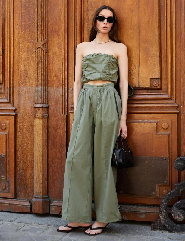 Green Pull String Crop Top purpose