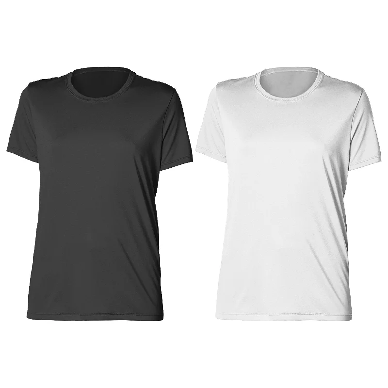 2Piece Womens Plus Size HighPerformance MoistureWicking SlimFit Short Sleeves With Crew Neck Design TShirts Traditional Women's Wool