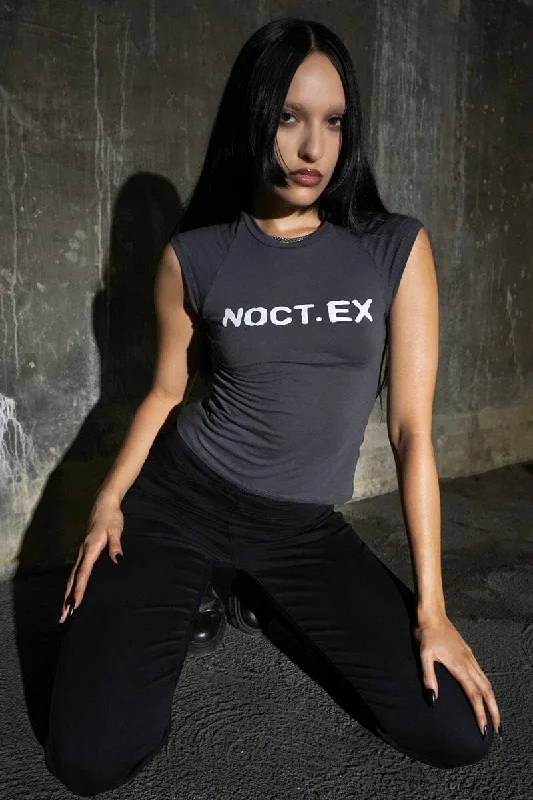 Noctex Code Tshirt - Charcoal Dapper Women's Bow - adorned