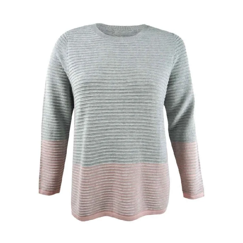 Charter Club Women's Colorblocked Ottoman Sweater Elegant Women's Formal 