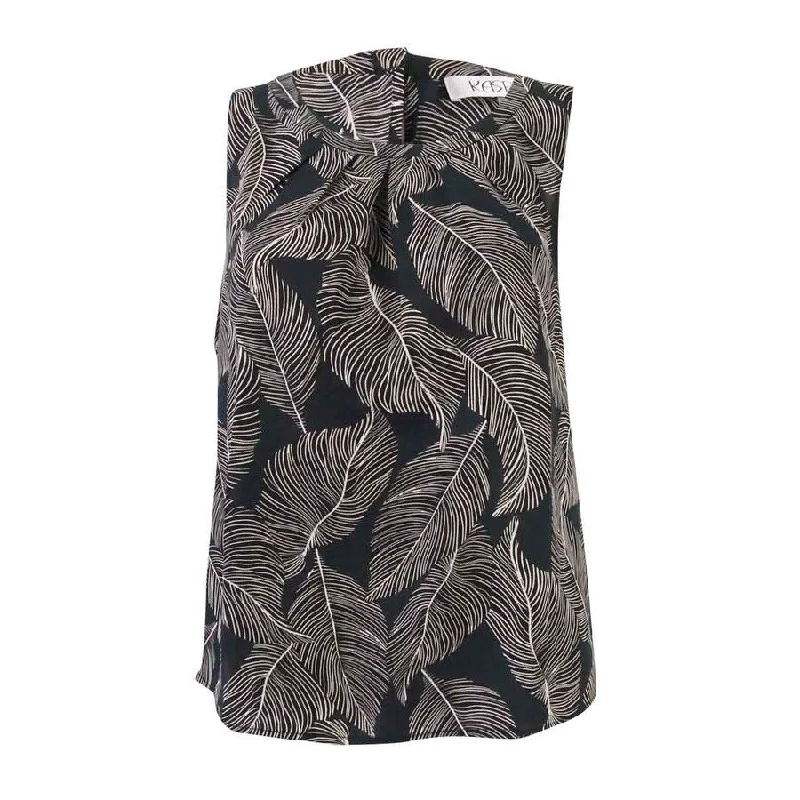 Kasper Women's Printed Jewel-Neck Shell Top French