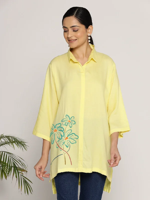 Lemon Rayon ShirtTop - Inoubliable Cashmere