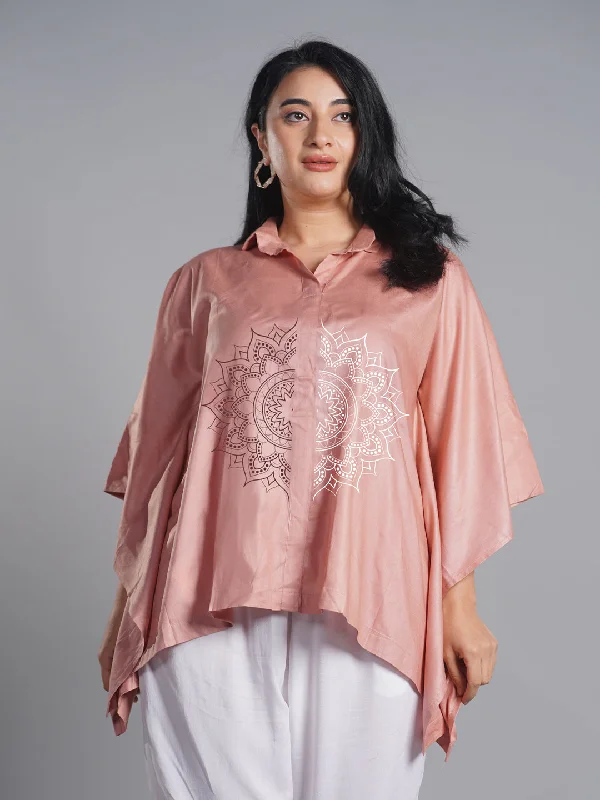 Blush Kaftan Top - Samsara Geometric