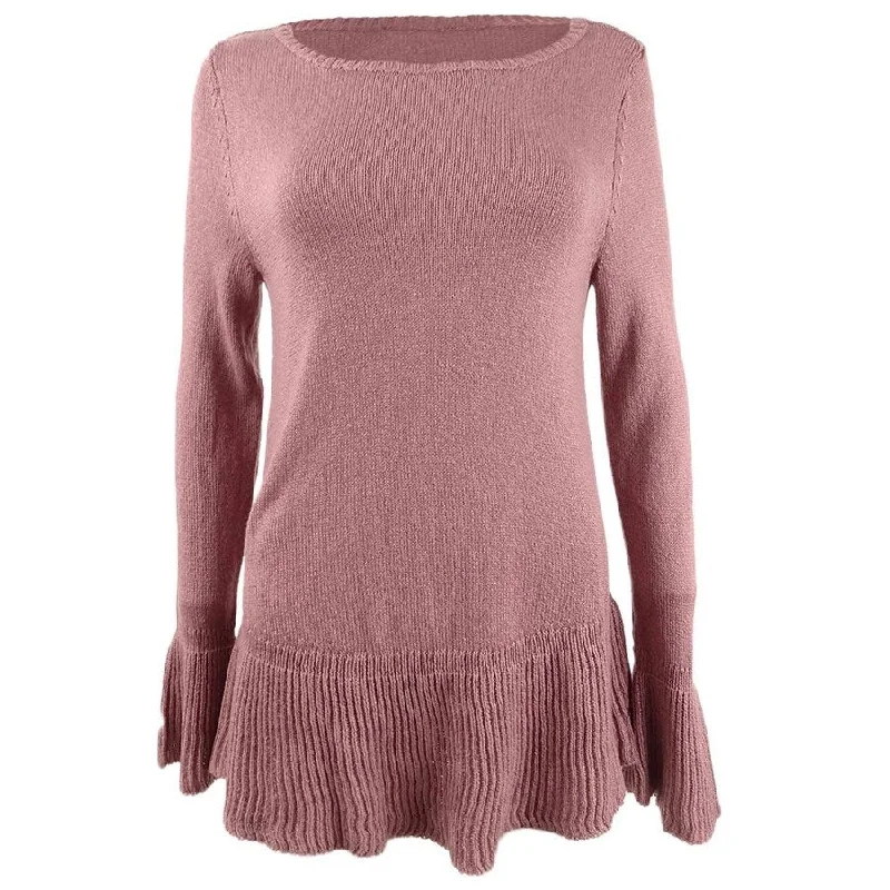 Style & Co. Women's Ruffle Hem Knit Sweater Stylish Women's Tropical 