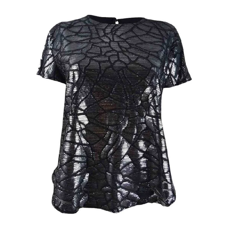 Alfani Women's Animal-Print Burnout Top Cool Women's Skate