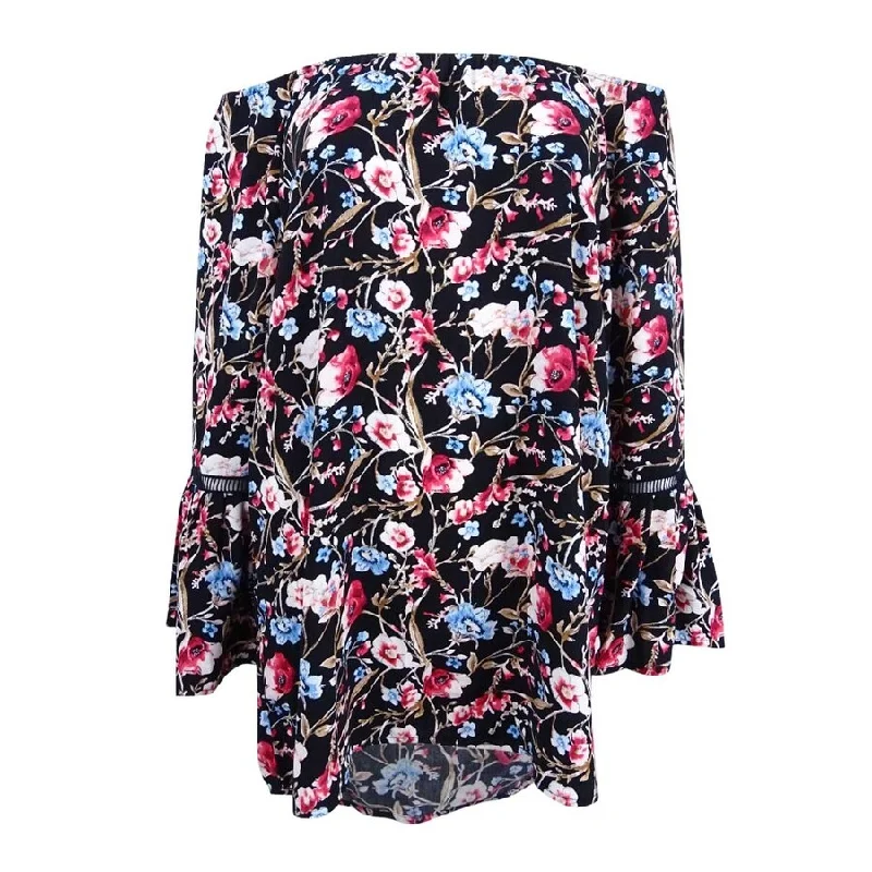 Olivia & Grace Women's Printed Convertible Off-Shoulder Top Modern Women's 