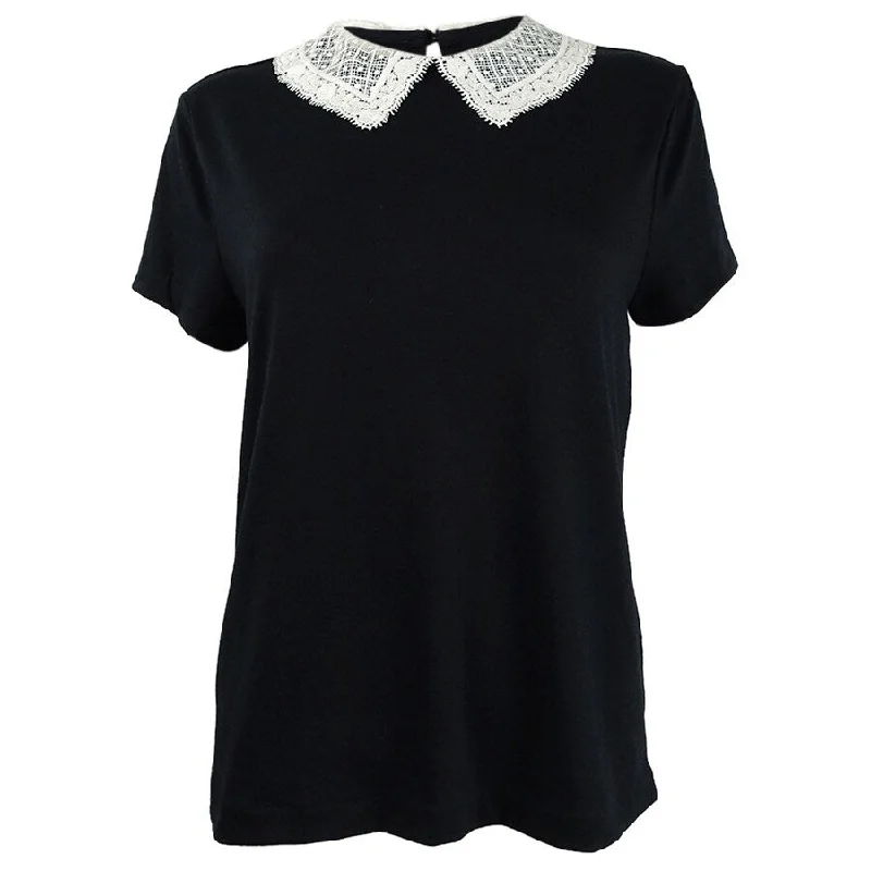 Maison Jules Women's Lace-Collar Top performance