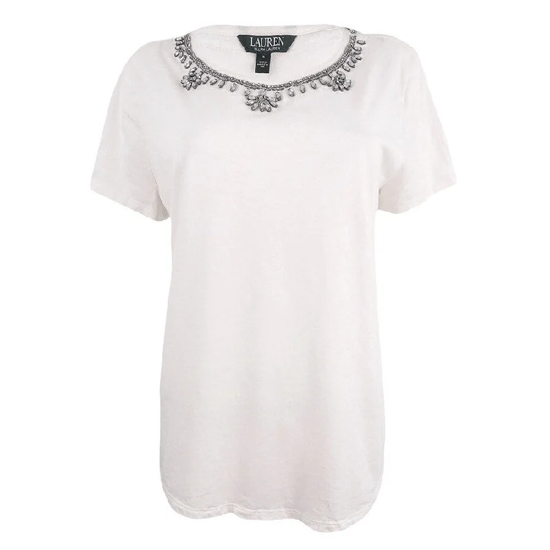 Ralph Lauren Women's Embellished T-Shirt Refined Women's Hand - crafted