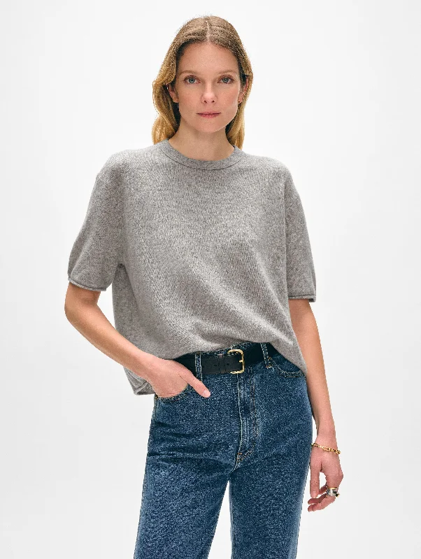 Cashmere Roll Trim T-Shirt Vintage Women's 1970S 
