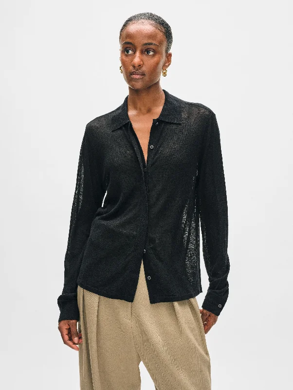 Superfine Cashmere Button Down Elegant Women's 