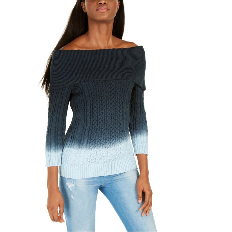 Tommy Hilfiger Womens Ombre Knit Sweater, Blue, Small Youthful Women's Pop