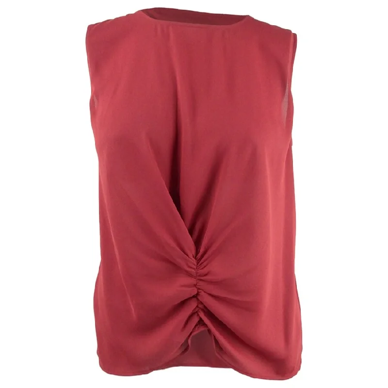 Alfani Women's Ruched-Front Top Stylish Women's Tropical 