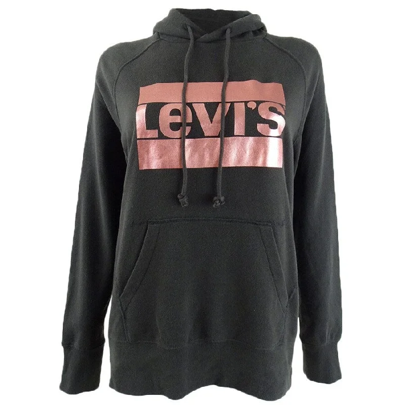 Levi's Women's Metallic Logo-Print Hoodie Sporty Women's Tennis