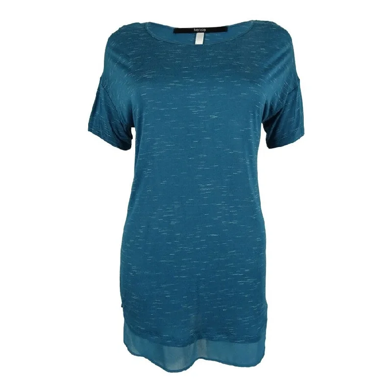 Kensie Women's Chiffon Hem Top Refined Women's 