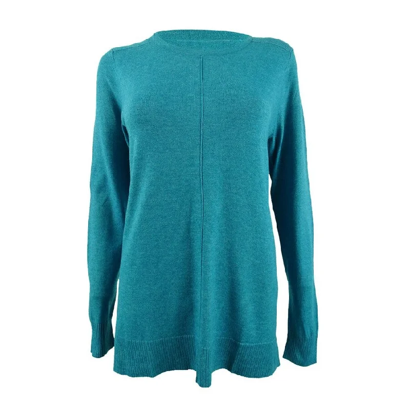 Karen Scott Women's Scoop-Neck Seamed Sweater Adventure