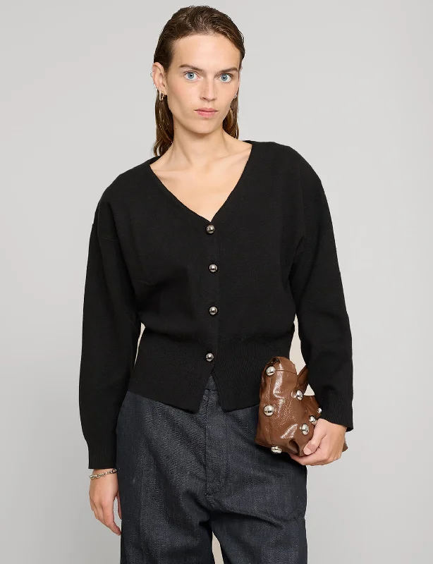 Silver Deco Buttons Cardigan Athletic Women's High - 