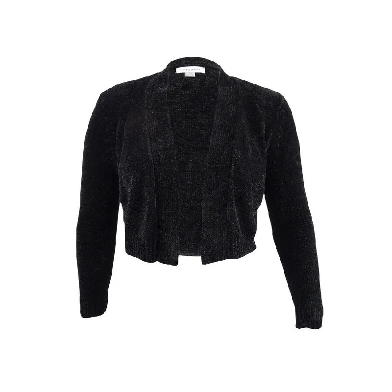 Calvin Klein Women's Open Front Chenille Shrug Sleek Women's 