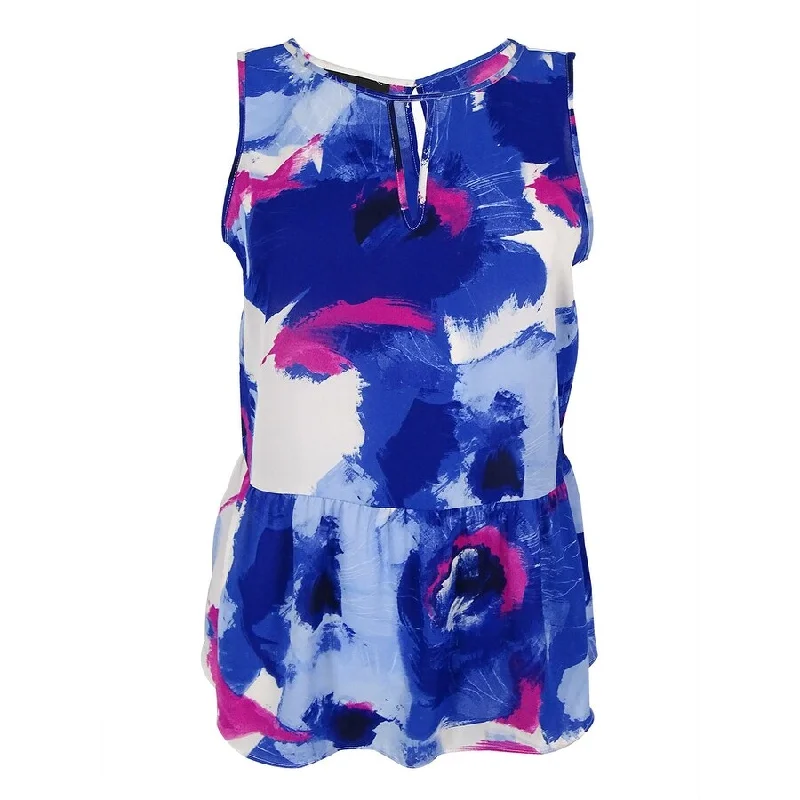 INC International Concepts Women's Floral Print Peplum Top Country