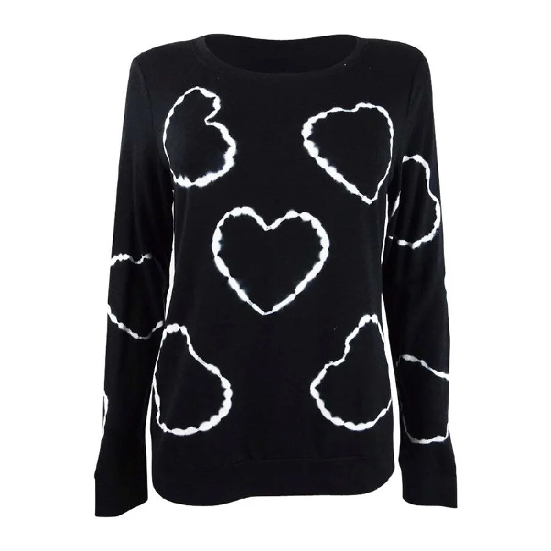 INC International Concepts Women's Printed Tie-Dyed Hearts Sweatshirt Adventure