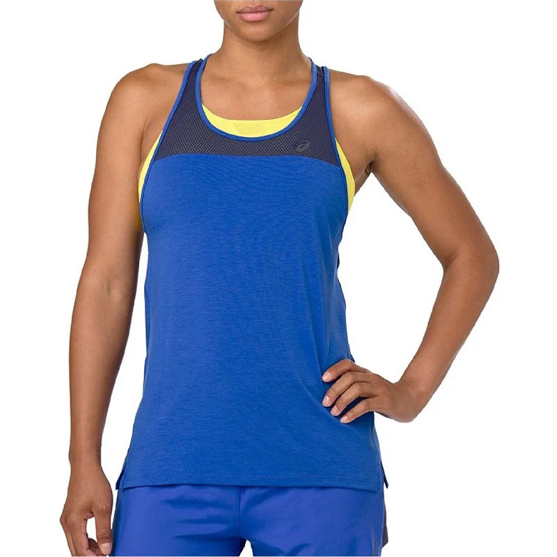 ASICS Womens Loose Strappy Tank Top, Blue, Medium Traditional Women's Wool