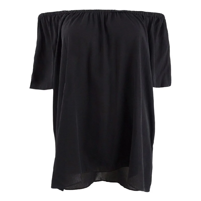 Vince Camuto Women's Short Sleeve Crepe Top Stylish Women's Tropical 