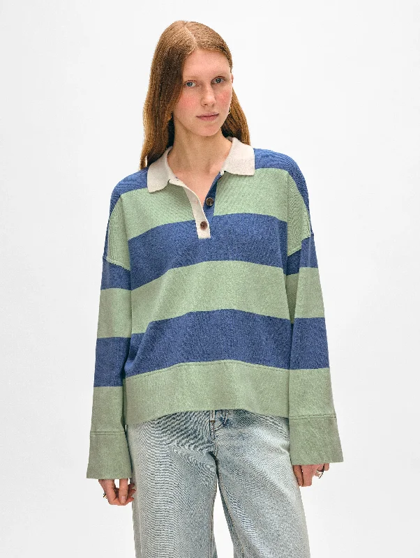 Cotton Blend Rugby Polo Traditional Women's Wool