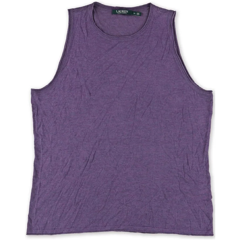 Ralph Lauren Womens Ribbed Knit Blouse Artistic Women's Hand - painted