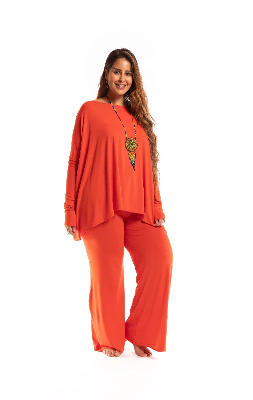 BAMBOO BAGGY BOX TOP SPICY ORANGE Classic Women's Tweed
