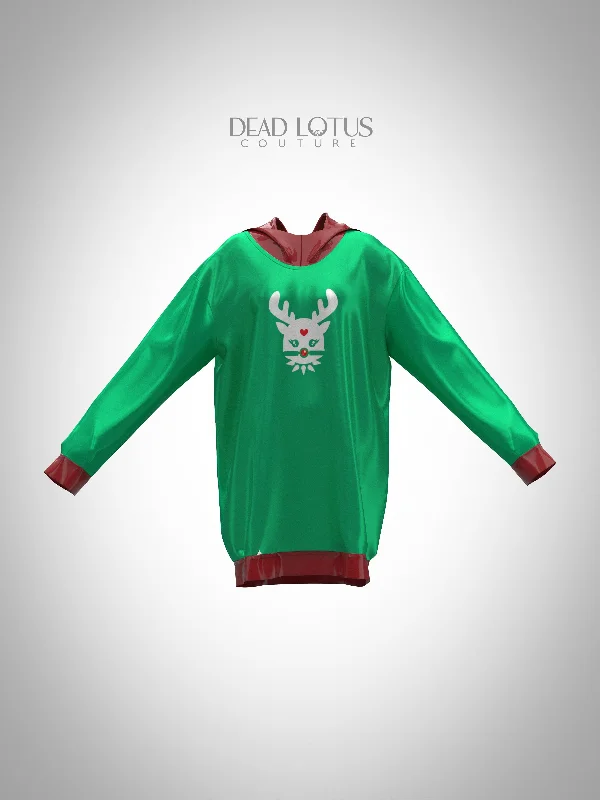 RUDE-OLPH Oversized Christmas Hoodie Sustainable Organic