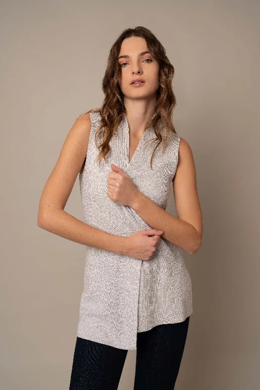 Sleeveless Waffle Vest Earthy Women's 