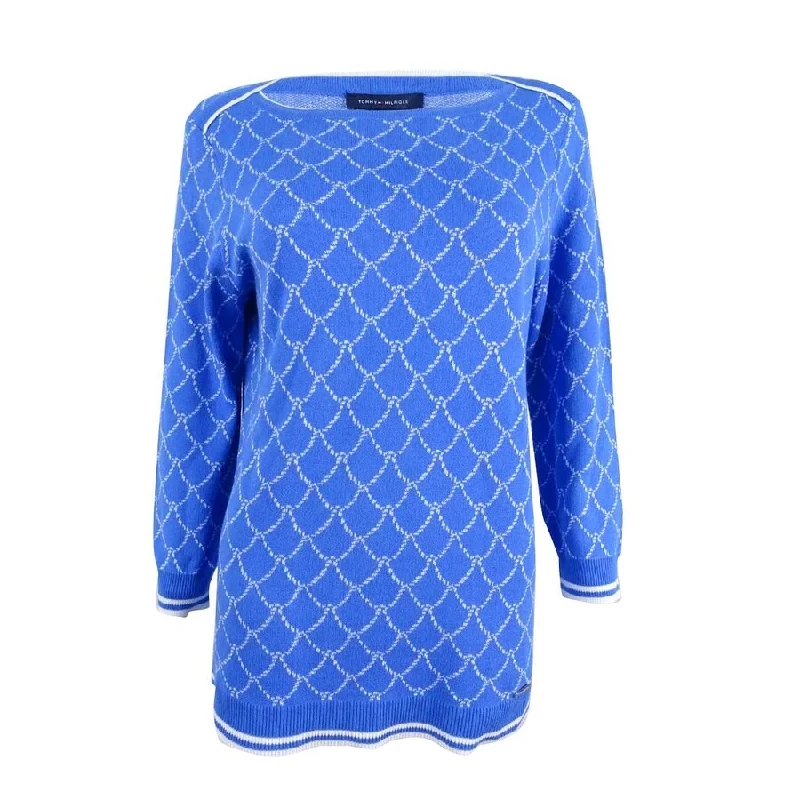 Tommy Hilfiger Women's Boat-Neck Sweater Traditional Women's 