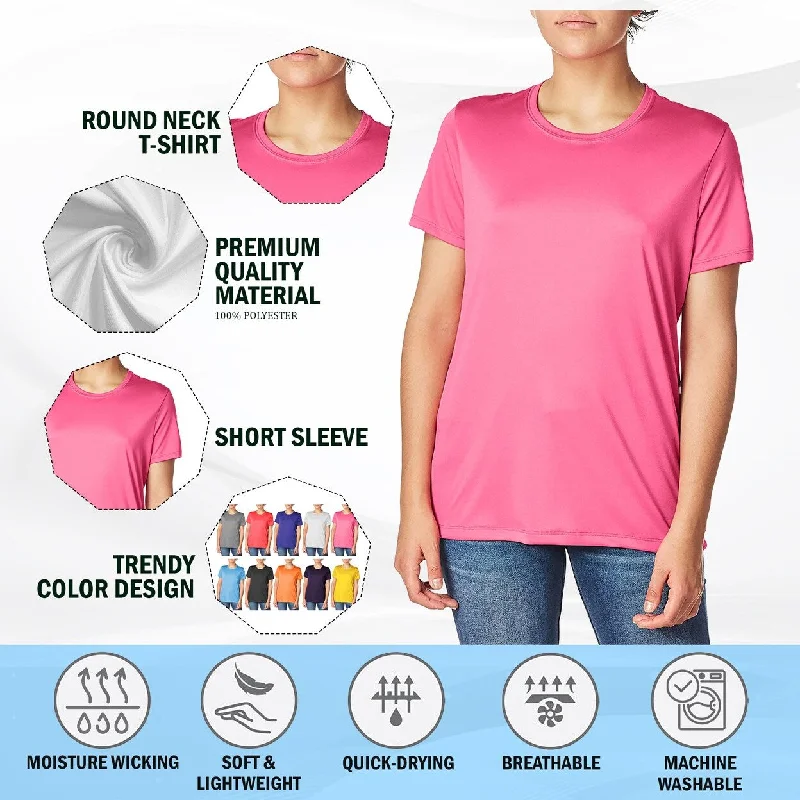 5Piece Womens Plus Size HighPerformance MoistureWicking SlimFit Short Sleeves With Crew Neck Design TShirts Confident Women's High - fashion
