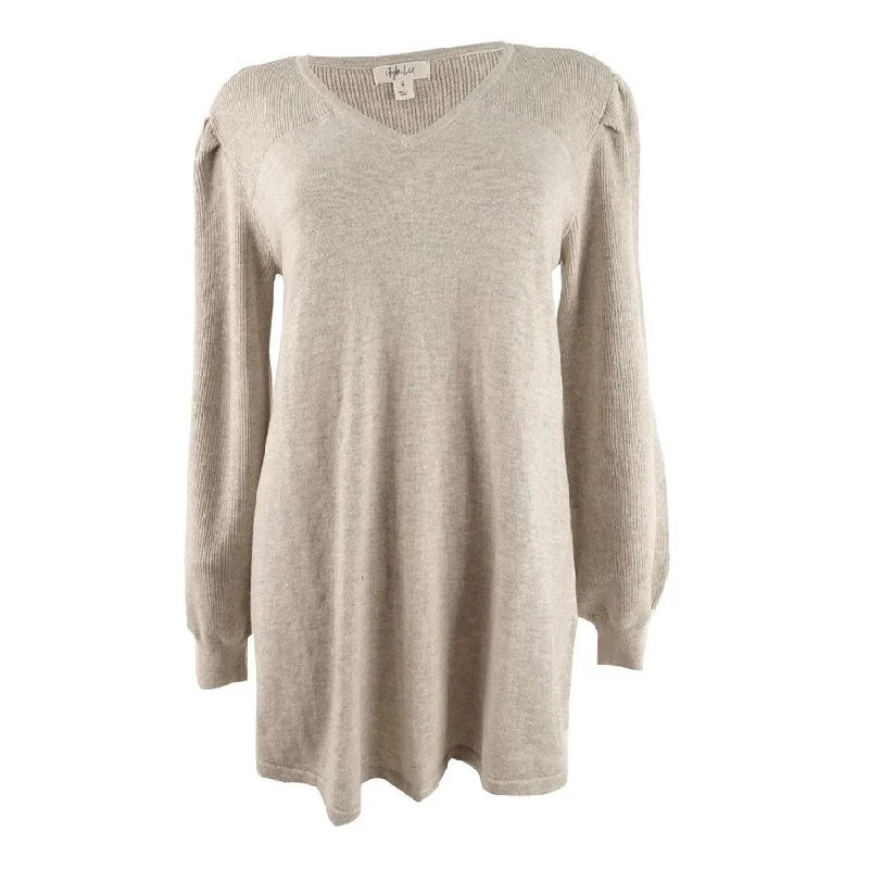 Style & Co. Women's Pleated-Sleeve Tunic Sweater Laid - back Women's Vibe