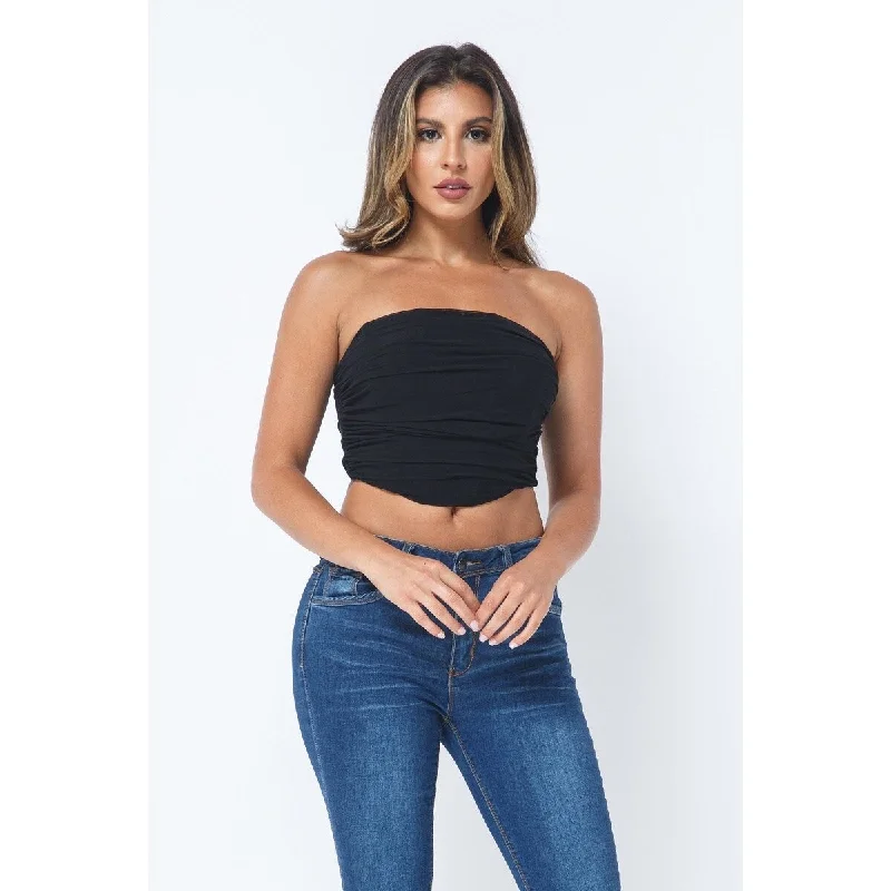 Black Mesh Corset Top Perfect for Nights Out and Concerts Cozy Women's Winter