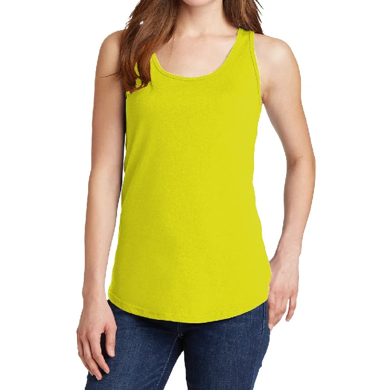 4Piece Womens UltraSoft Lightweight Crew Neck Solid Color Summer Tank Tops Classic Women's Pin - striped