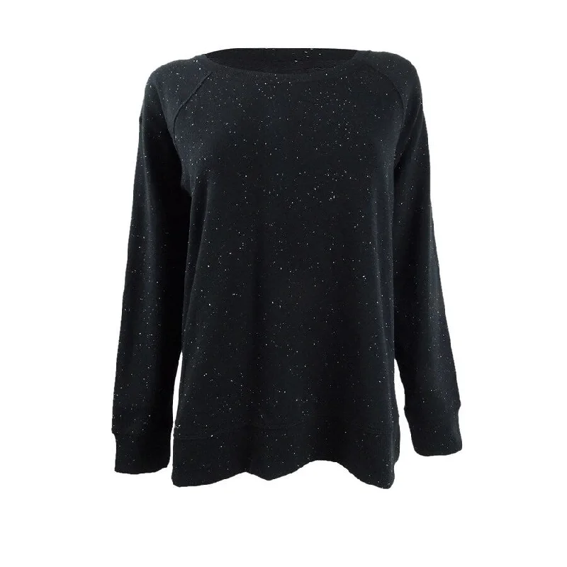 Style & Co Women's Speckled Sweatshirt Artistic Women's Hand - painted