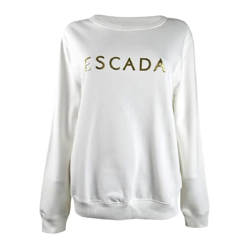 Escada Sport Women's Metallic-Logo Cotton Sweatshirt Contemporary 